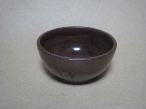 太田哲三窯　鉄釉4寸丸深鉢